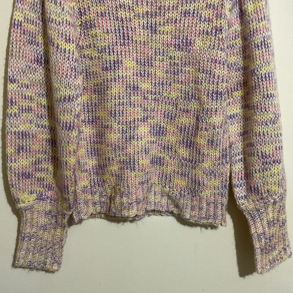 All in Favor Pastel Marled Sweater in Pink Multi Color Size Medium - Picture 5 of 10
